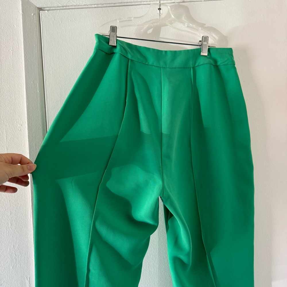 showpo jessa high waisted wide flare leg, front seam pants - kelly green!